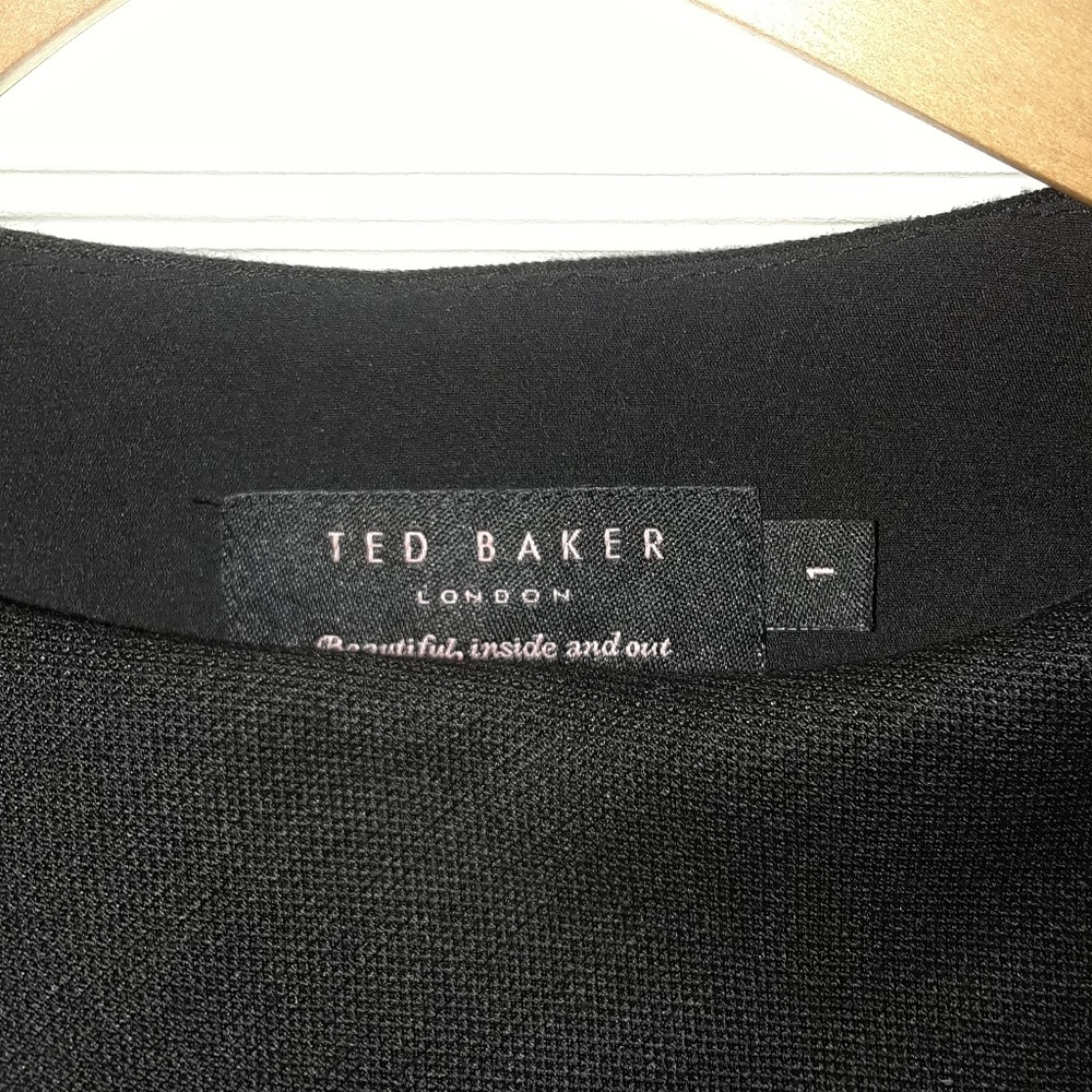 Ted Baker sleeveless fitted black dress